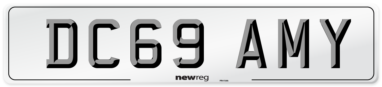 DC69 AMY Number Plate from New Reg